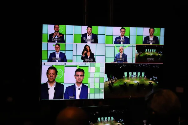 Elecciones Brasil Debate Entre Candidatos Gobernación Sao Paulo Septiembre 2022 — Foto de Stock