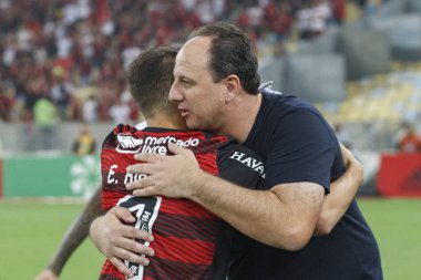 Brezilya Futbol Kupası - Yarı final Flamengo Sao Paulo 'ya karşı. 14 Eylül 2022, Rio de Janeiro, Brezilya: Brezilya Futbol Kupası - Rio de Janeiro 'daki Maracana Stadyumu' nda oynanan yarı final karşılaşması için Flamengo ve Sao Paulo arasında oynanan futbol maçı