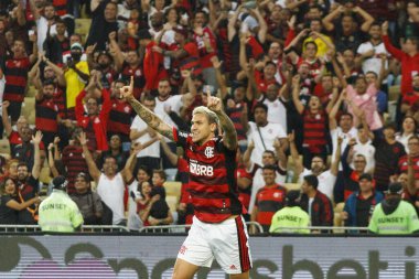 Brezilya Futbol Kupası - Yarı final Flamengo Sao Paulo 'ya karşı. 14 Eylül 2022, Rio de Janeiro, Brezilya: Brezilya Futbol Kupası - Rio de Janeiro 'daki Maracana Stadyumu' nda oynanan yarı final karşılaşması için Flamengo ve Sao Paulo arasında oynanan futbol maçı