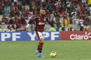 Brezilya Futbol Kupası - Yarı final Flamengo Sao Paulo 'ya karşı. 14 Eylül 2022, Rio de Janeiro, Brezilya: Brezilya Futbol Kupası - Rio de Janeiro 'daki Maracana Stadyumu' nda oynanan yarı final karşılaşması için Flamengo ve Sao Paulo arasında oynanan futbol maçı