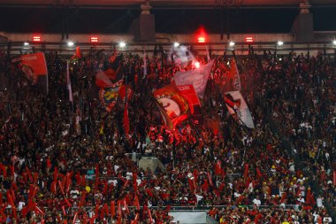 Brezilya Futbol Kupası - Yarı final Flamengo Sao Paulo 'ya karşı. 14 Eylül 2022, Rio de Janeiro, Brezilya: Brezilya Futbol Kupası - Rio de Janeiro 'daki Maracana Stadyumu' nda oynanan yarı final karşılaşması için Flamengo ve Sao Paulo arasında oynanan futbol maçı