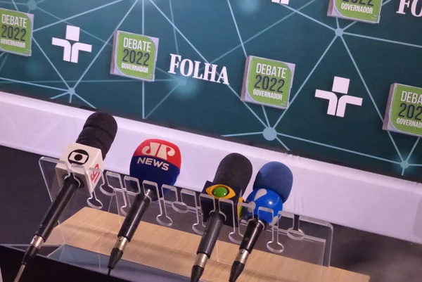 Выборы Бразилии Дебаты Между Кандидатами Губернаторы Сан Паулу Сентября 2022 — стоковое фото