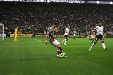 Brezilya Futbol Kupası - Yarı final: Korintliler Fluminense 'e karşı. 15 Eylül 2022, Sao Paulo, Brezilya: Korintliler ve Fluminense arasındaki futbol maçı, Sao Paulo 'daki Neo Quimica Arena' da düzenlenen Brezilya Futbol Kupası 'nın geri dönüşünde geçerli oldu.