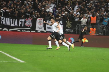 Brezilya Futbol Kupası - Yarı final: Korintliler Fluminense 'e karşı. 15 Eylül 2022, Sao Paulo, Brezilya: Korintliler ve Fluminense arasındaki futbol maçı, Sao Paulo 'daki Neo Quimica Arena' da düzenlenen Brezilya Futbol Kupası 'nın geri dönüşünde geçerli oldu.