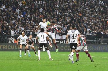 Brezilya Futbol Kupası - Yarı final: Korintliler Fluminense 'e karşı. 15 Eylül 2022, Sao Paulo, Brezilya: Korintliler ve Fluminense arasındaki futbol maçı, Sao Paulo 'daki Neo Quimica Arena' da düzenlenen Brezilya Futbol Kupası 'nın geri dönüşünde geçerli oldu.