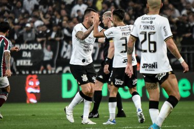 Brezilya Futbol Kupası - Yarı final: Korintliler Fluminense 'e karşı. 15 Eylül 2022, Sao Paulo, Brezilya: Korintliler ve Fluminense arasındaki futbol maçı, Sao Paulo 'daki Neo Quimica Arena' da düzenlenen Brezilya Futbol Kupası 'nın geri dönüşünde geçerli oldu.