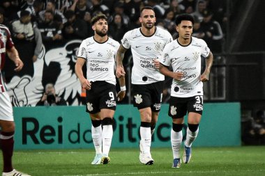 Brezilya Futbol Kupası - Yarı final: Korintliler Fluminense 'e karşı. 15 Eylül 2022, Sao Paulo, Brezilya: Korintliler ve Fluminense arasındaki futbol maçı, Sao Paulo 'daki Neo Quimica Arena' da düzenlenen Brezilya Futbol Kupası 'nın geri dönüşünde geçerli oldu.