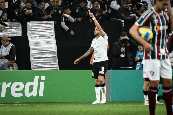 Brezilya Futbol Kupası - Yarı final: Korintliler Fluminense 'e karşı. 15 Eylül 2022, Sao Paulo, Brezilya: Korintliler ve Fluminense arasındaki futbol maçı, Sao Paulo 'daki Neo Quimica Arena' da düzenlenen Brezilya Futbol Kupası 'nın geri dönüşünde geçerli oldu.