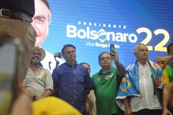 Presidente Brasileiro Jair Bolsonaro Participa Comício Natal Setembro 2022 Natal — Fotografia de Stock