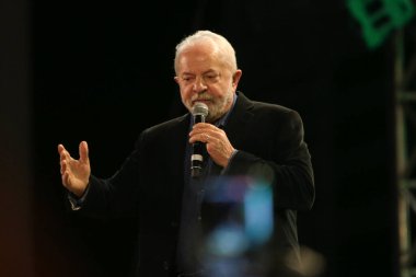 Brezilya Seçimleri: Eski Cumhurbaşkanı Lula Porto Alegre 'de düzenlenen mitinge katıldı. 16 Eylül 2022, Porto Alegre, Rio Grande do Sul, Brezilya: Brezilya cumhurbaşkanı adayı Luiz Inacio da Silva (İşçi Partisi) bir kampanya mitingine katıldı