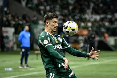 Brezilya Futbol Şampiyonası: Palmeiras Santos 'a karşı. 18 Eylül 2022, Sao Paulo, Brezilya: Pazar günü Sao Paulo 'daki Allianz Parque Stadyumu' nda düzenlenen Brezilya Futbol Şampiyonası 'nın 27. 