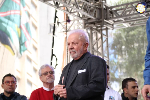 Бывший Президент Лула Участвует Митинге Политическими Союзниками Куритибе Сентября 2022 — стоковое фото