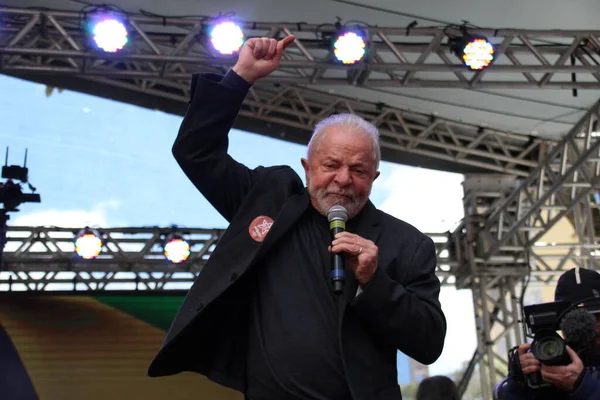 Presidente Lula Participa Mitin Con Aliados Políticos Curitiba Septiembre 2022 — Foto de Stock