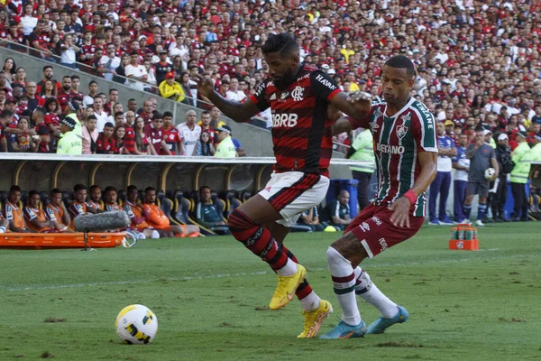 Brezilya Futbol Şampiyonası Flamengo Fluminense Karşı Brezilya Futbol Şampiyonası Nın — Stok fotoğraf
