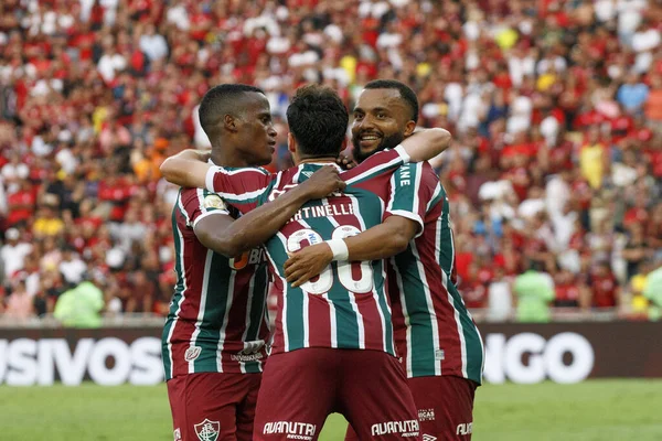 Brasilianische Fußballmeisterschaft Flamengo Gegen Fluminense Fußballspiel Zwischen Flamengo Und Fluminense — Stockfoto