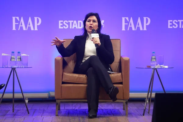 Wahlen Brasilien Präsidentschaftskandidatin Simone Tebet Nimmt Einem Treffen Teil Das — Stockfoto