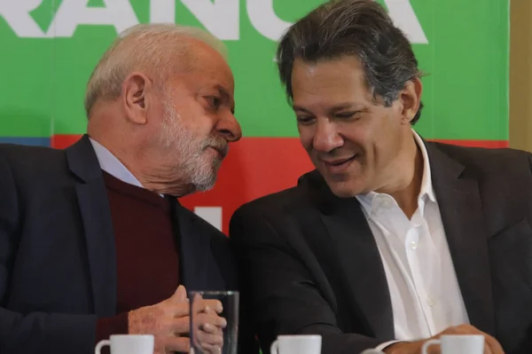 Elections Brésil Ancien Président Lula Rencontre Anciens Candidats Présidence Sao — Photo