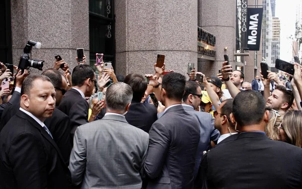 Brezilya Başkanı Öğle Yemeği Için New York Taki Fogo Chao — Stok fotoğraf