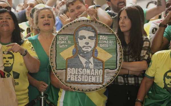 Бразильский Президент Bolsonaro Покидает Отель Нью Йорке Бразилии Сентября 2022 — стоковое фото