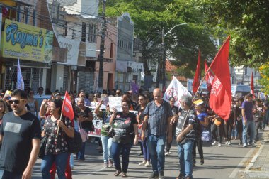 Hemşireler Natal 'daki maaş zeminini protesto ediyorlar. 21 Eylül 2022, Natal, Rio Grande do Norte, Brezilya: Hemşirelik profesyonelleri için asgari ücretin uygulanması lehine hareket 21 Eylül Çarşamba günü, Setembro Meydanı 7 numarada başladı.