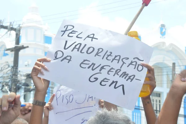 Profissionais Enfermagem Protestam Pelo Piso Salarial Natal Setembro 2022 Natal — Fotografia de Stock