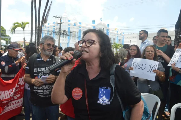 Zdravotničtí Profesionálové Protestují Plat Natalu Září 2022 Natal Rio Grande — Stock fotografie