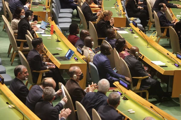 Nuovo Presidente Iraniano Seyyed Ebrahim Raisi Interviene Alla 77Esima Assemblea — Foto Stock