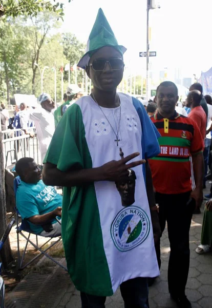 Nigerians Protest Demand Creation Yoruba Nation Unga New York September — Stock Photo, Image