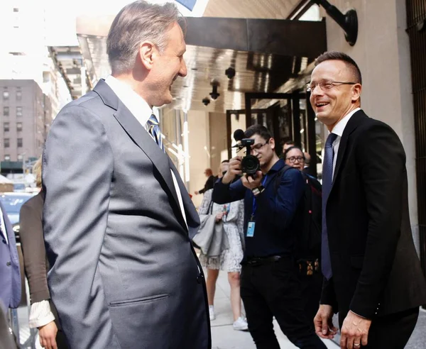 Peter Szijjarto Ministro Húngaro Asuntos Exteriores Comercio Unga Nueva York —  Fotos de Stock