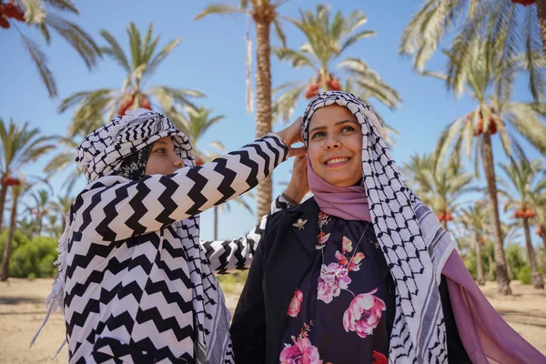 Palestinos Praticam Dança Folclórica Oriente Médio Setembro 2022 Gaza Palestina — Fotografia de Stock