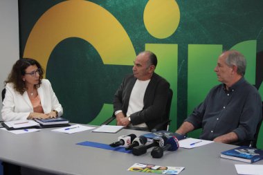 Brezilya cumhurbaşkanı adayı Ciro Gomes, Sao Paulo 'daki bir toplantıda. 23 Eylül 2022, Sao Paulo, Brezilya: Ciro Gomes, Brezilya Başkanlığı Demokratik İşçi Partisi adayı