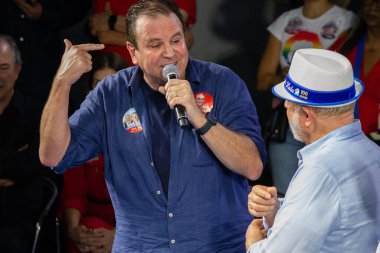 Brezilya Seçimleri: Eski Cumhurbaşkanı Lula Rio de Janeiro 'da düzenlenen bir siyasi mitinge katıldı. 25 Eylül 2022, Rio de Janeiro, Brezilya: Eski Cumhurbaşkanı Luiz Inacio Lula da Silva, Brezilya İşçi Partisi Başkanlığı adayı