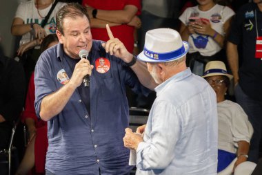 Brezilya Seçimleri: Eski Cumhurbaşkanı Lula Rio de Janeiro 'da düzenlenen bir siyasi mitinge katıldı. 25 Eylül 2022, Rio de Janeiro, Brezilya: Eski Cumhurbaşkanı Luiz Inacio Lula da Silva, Brezilya İşçi Partisi Başkanlığı adayı