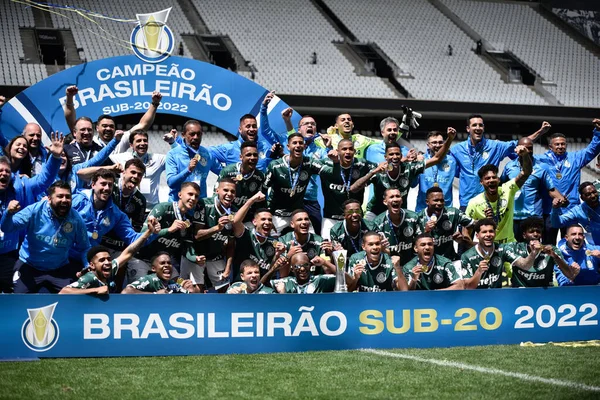 Brazylijskie Mistrzostwa Piłki Nożnej Poniżej Finał Koryntian Palmeiras Września 2022 — Zdjęcie stockowe