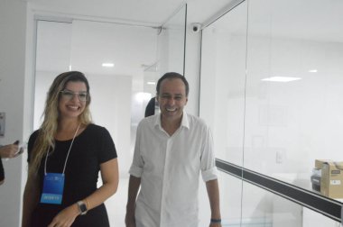 (INT) Brezilya Seçimleri: Rio Grande do Norte hükümeti adayları arasında tartışma. 27 Eylül 2022, Natal, Rio Grande do Norte, Brezilya: Rio Grande do Norte hükümetinin adayları arasındaki tartışma Inter TV Cabugi tarafından desteklendi