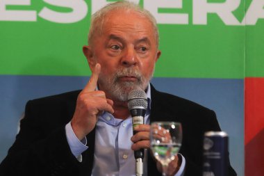 Brezilya seçimleri: Sao Paulo 'da sivil toplum temsilcileriyle yaptığı görüşmede eski Cumhurbaşkanı Lula. 27 Eylül 2022, Sao Paulo, Brezilya: Eski Cumhurbaşkanı Luiz Inacio Lula da Silva, İşçi Partisi adayı 