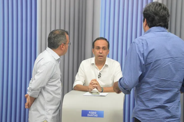 (INT) Brezilya Seçimleri: Rio Grande do Norte hükümeti adayları arasında tartışma. 27 Eylül 2022, Natal, Rio Grande do Norte, Brezilya: Rio Grande do Norte hükümetinin adayları arasındaki tartışma Inter TV Cabugi tarafından desteklendi