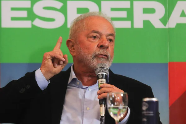 Elections Brésil Ancien Président Lula Lors Une Rencontre Avec Des — Photo