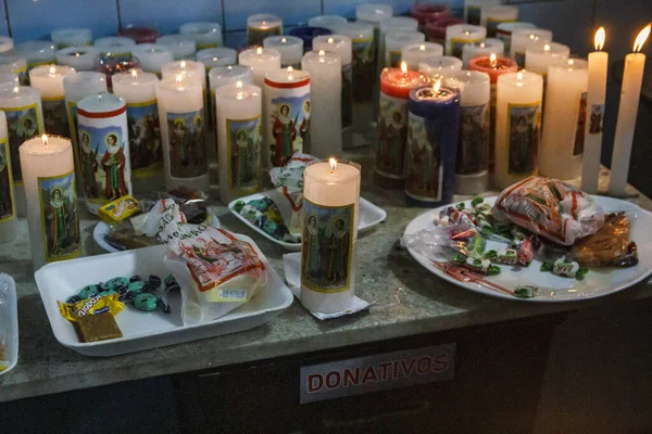 Religion Messe Und Verteilung Von Süßigkeiten Tag Der Heiligen Sao — Stockfoto
