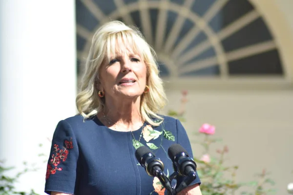 Abd Başkanı First Lady Joe Jill Biden Beyaz Saray Engelliler — Stok fotoğraf