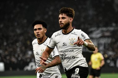 Brezilya Futbol Şampiyonası: Korintliler ve Cuiaba. 1 Ekim 2022, Sao Paulo, Brezilya: Corinthians ve Cuiaba arasındaki futbol maçı, 2022 Brezilya Futbol Şampiyonası 'nın 29.