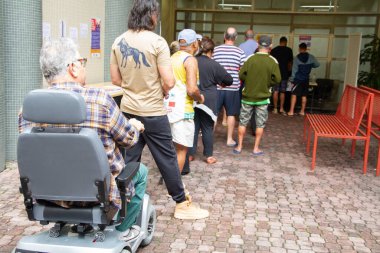 Brezilya Seçimleri: Rio de Janeiro 'daki Casa de Comercio' da 004 seçim bölgesinde seçmen hareketi. 2 Ekim 2022, Rio de Janeiro, Brezilya: Rio de Janeiro, Rio de Janeiro 'daki Casa de Comercio' da, seçim bölgesi 004 'te seçmen hareketi