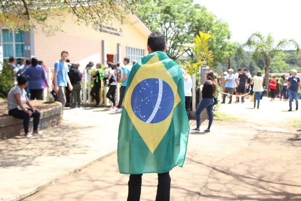Wybory Brazylii Ruch Wyborców Głosowania Mieście Curitiba Października 2022 Rio — Zdjęcie stockowe