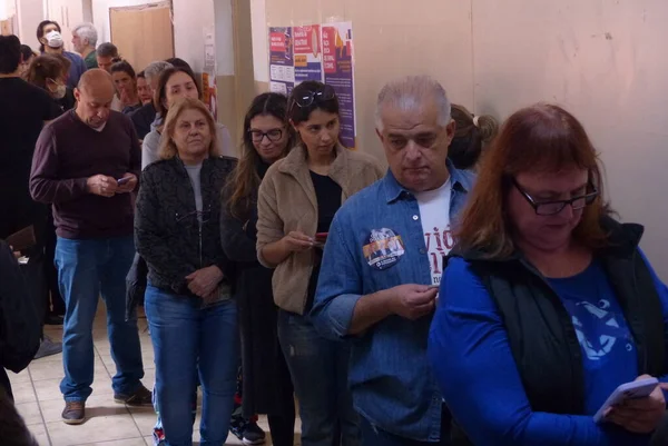 Eleições Brasil Candidato Senado Marcio Franca Chega Para Votar Ludovina — Fotografia de Stock