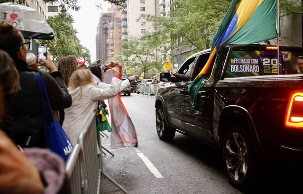 Nuovo Brasiliani Votano New York Ottobre 2022 New York Stati — Foto Stock