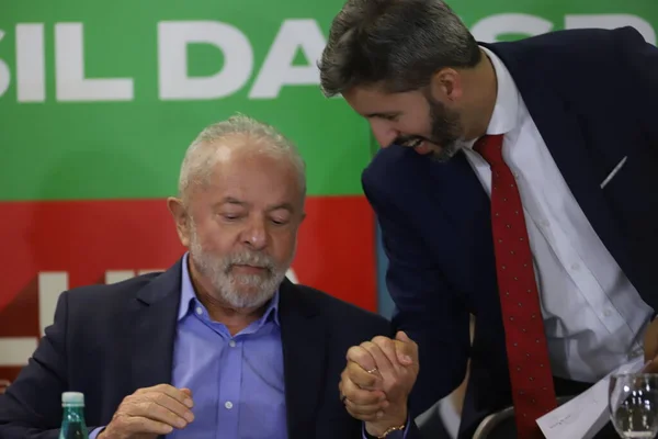 Eski Cumhurbaşkanı Lula Brezilya Daki Ikinci Tur Seçimleri Desteklemek Üzere — Stok fotoğraf