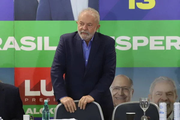 Voormalig President Lula Ontmoet Politieke Leiders Tweede Verkiezingsronde Brazilië Steunen — Stockfoto