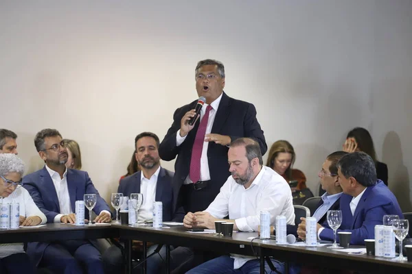 Former President Lula Meets Political Leaders Support Second Elections Brazil — Stock Photo, Image