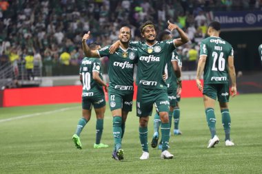 Brezilya Futbol Şampiyonası: Palmeiras Coritiba 'ya karşı. 6 Ekim 2022, Sao Paulo, Brezilya: Palmeiras ile Coritiba arasındaki futbol maçı, Brezilya Futbol Şampiyonası 'nın 30. turu için geçerli, Sao Paulo' daki Allianz Parque Stadyumu 'nda düzenlendi.