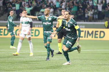 Brezilya Futbol Şampiyonası: Palmeiras Coritiba 'ya karşı. 6 Ekim 2022, Sao Paulo, Brezilya: Palmeiras ile Coritiba arasındaki futbol maçı, Brezilya Futbol Şampiyonası 'nın 30. turu için geçerli, Sao Paulo' daki Allianz Parque Stadyumu 'nda düzenlendi.